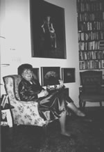 Andre Norton at home in Winter Park, FL, Christmas 1993.